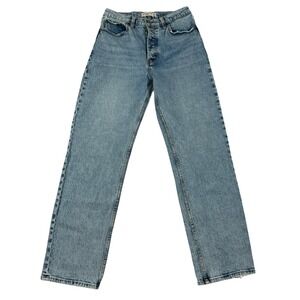 Abercrombie & Fitch The Dad High Rise Jeans Light Wash Straight Leg 27 4 Regular